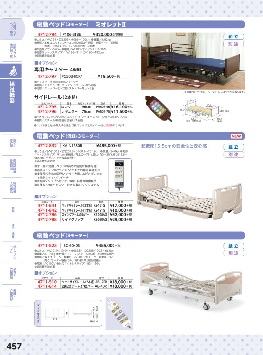 メーカー公式ショップ】 サイドレールロング 2本組 PA505-96 プラッツ fucoa.cl