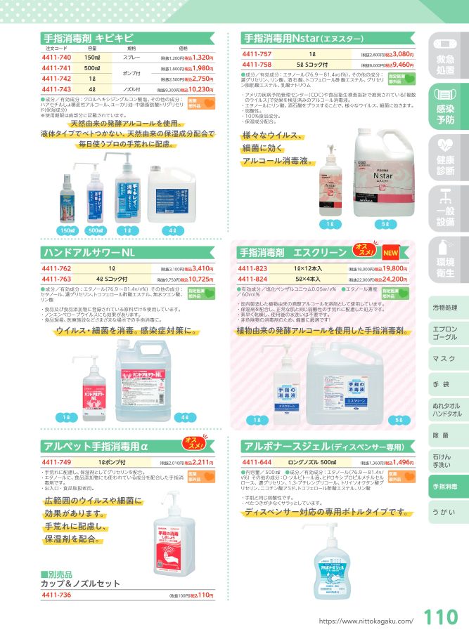 日陶科学 保健室消耗品カタログ 2024